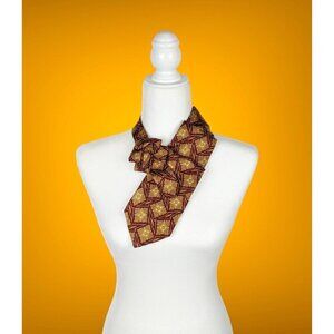 Women's Necktie - Ascot Tie - Fall Silk Scarf - Office Attire